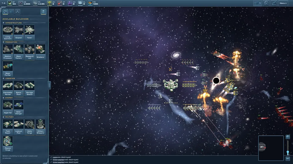 Command the fight from the console: build, steer, hold.