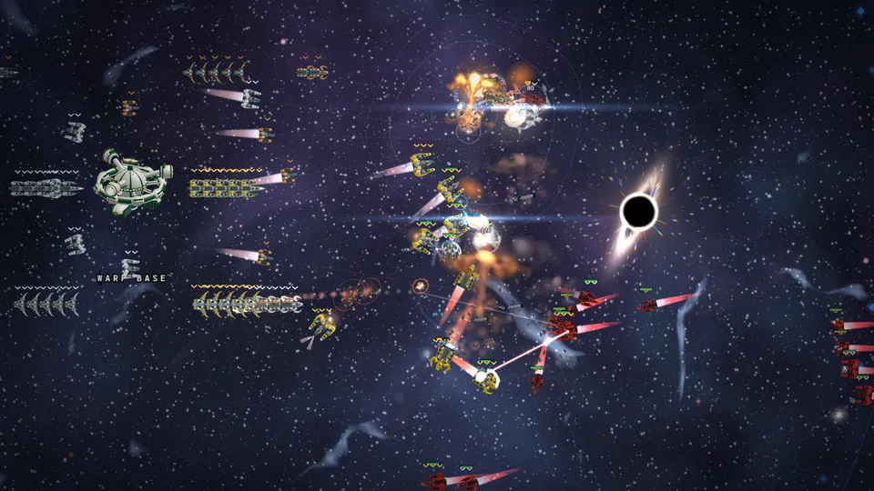 Hetmanate lines meet a Sun Empire assault beside the black hole.