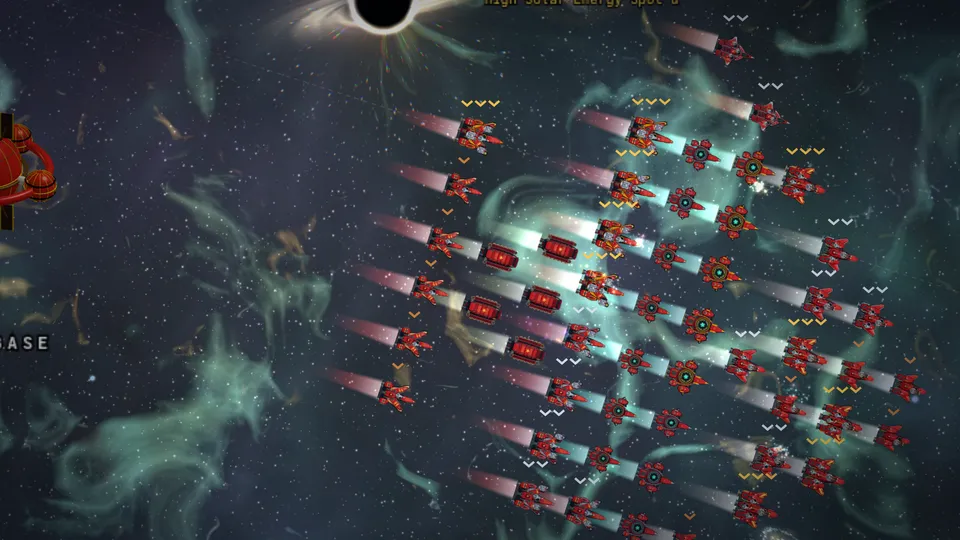 A Sun Empire battle group sweeps out in formation.